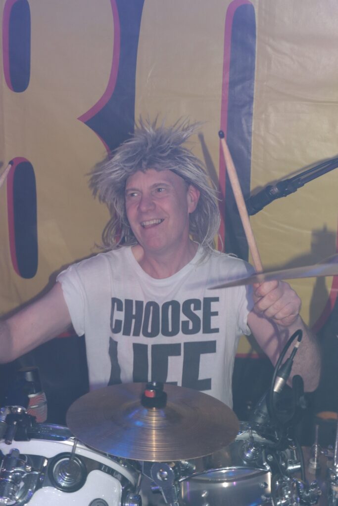 80s party band drummer